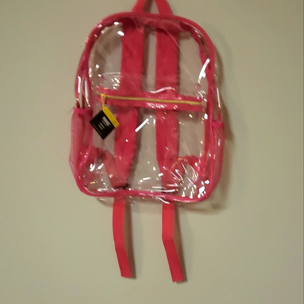 Makers Market Pink Transparent Backpack